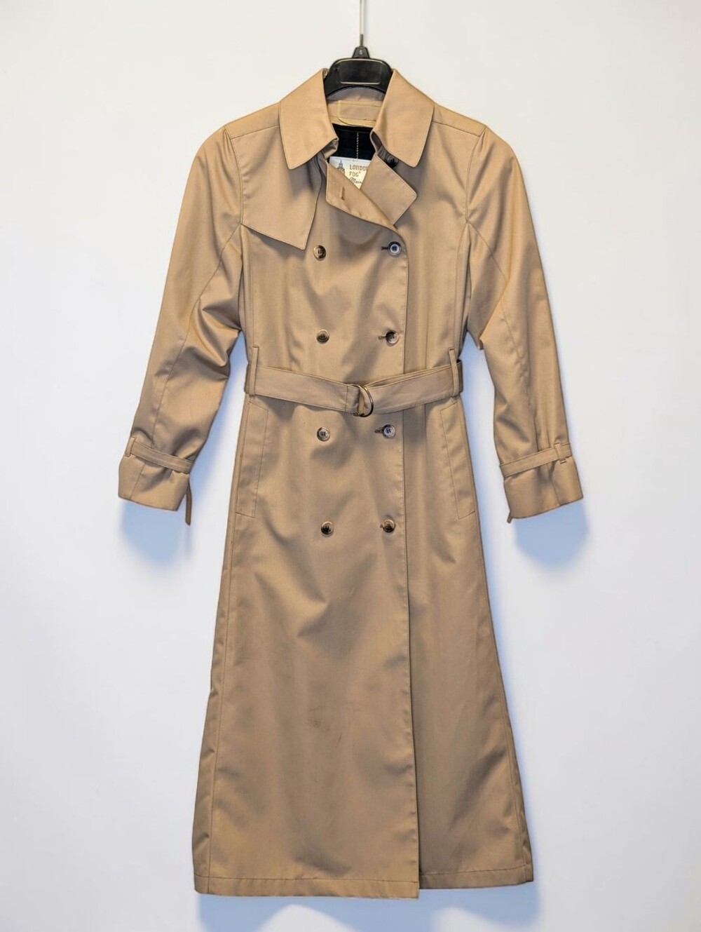 Vintage London Fog Maincoats Trench Coat Size 10 Wool Liner Made USA